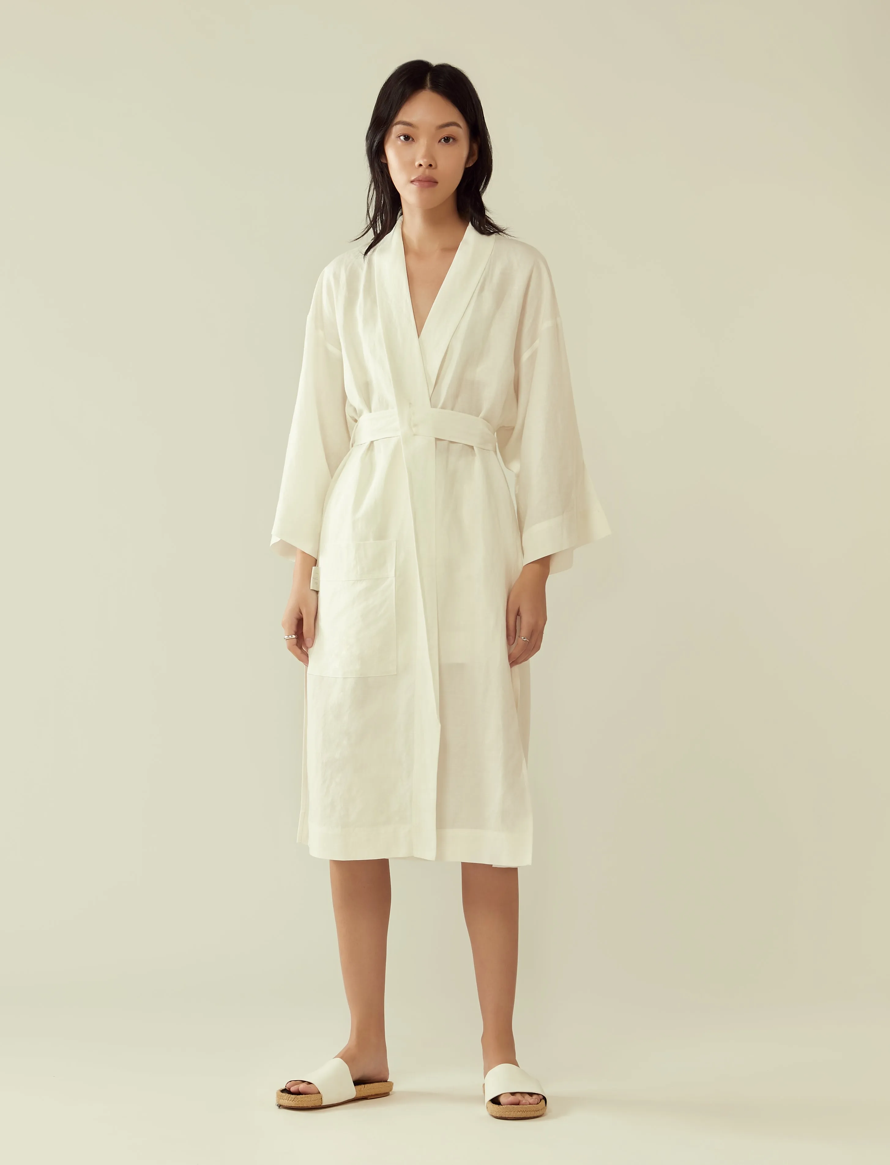 belted lounge robe