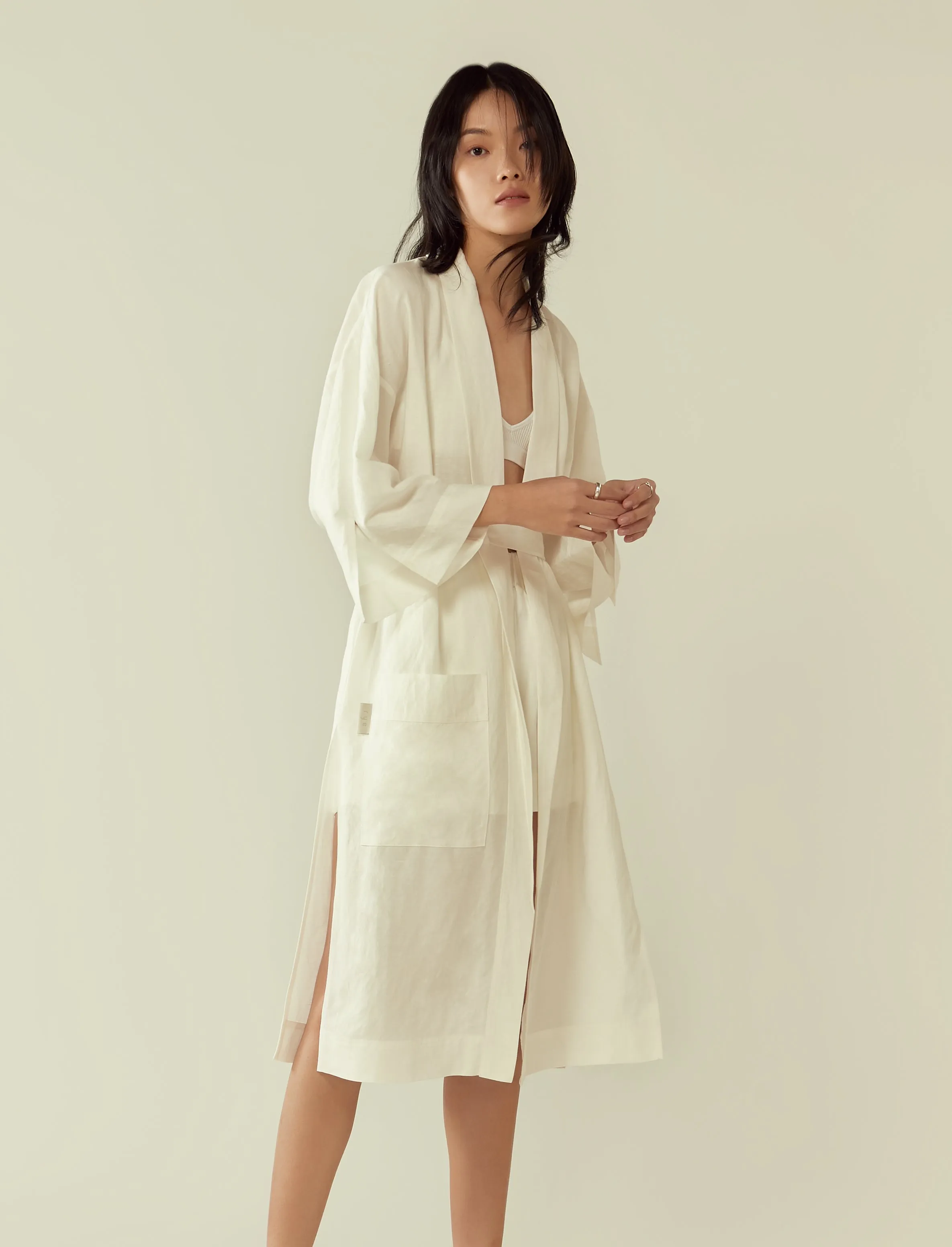 belted lounge robe
