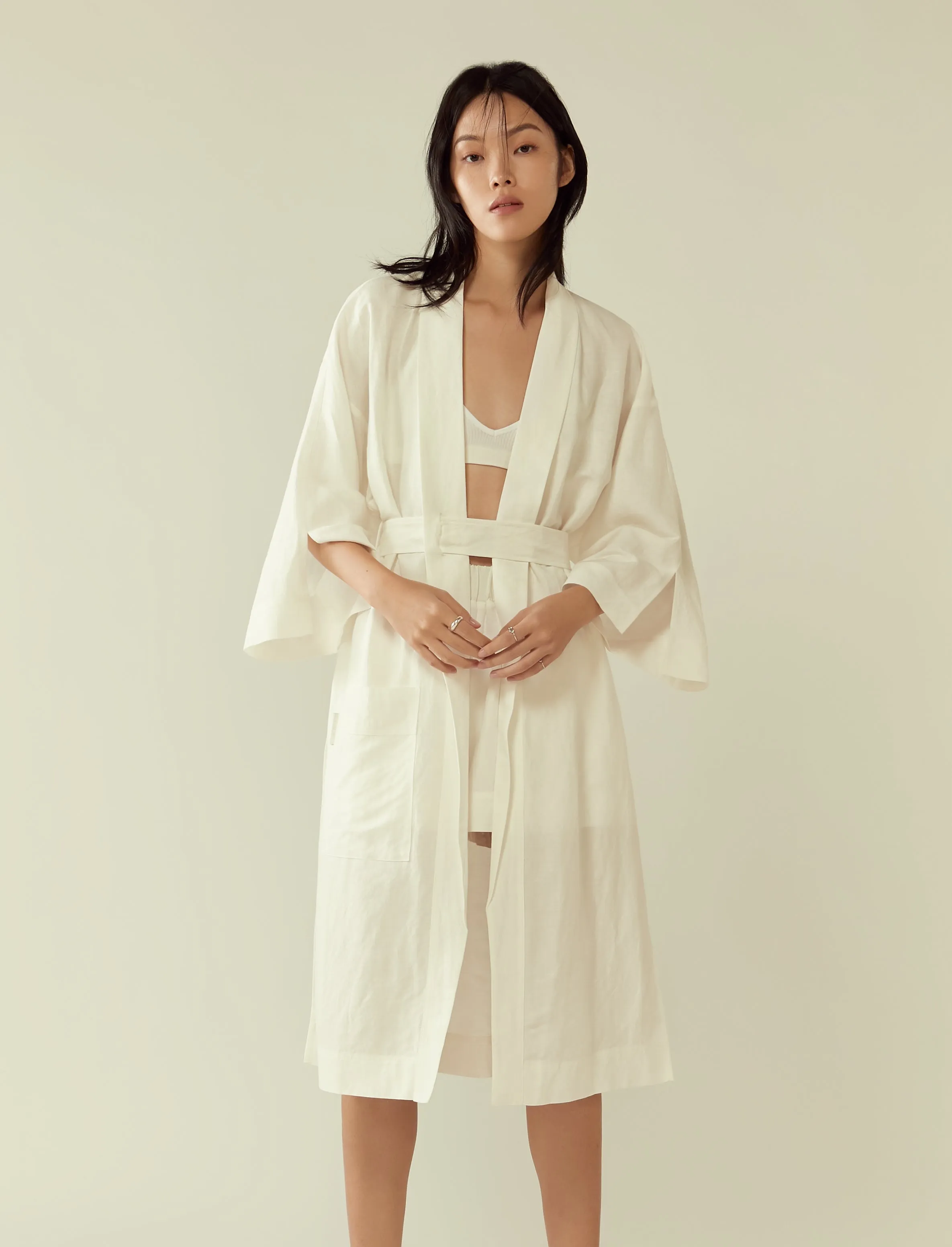 belted lounge robe