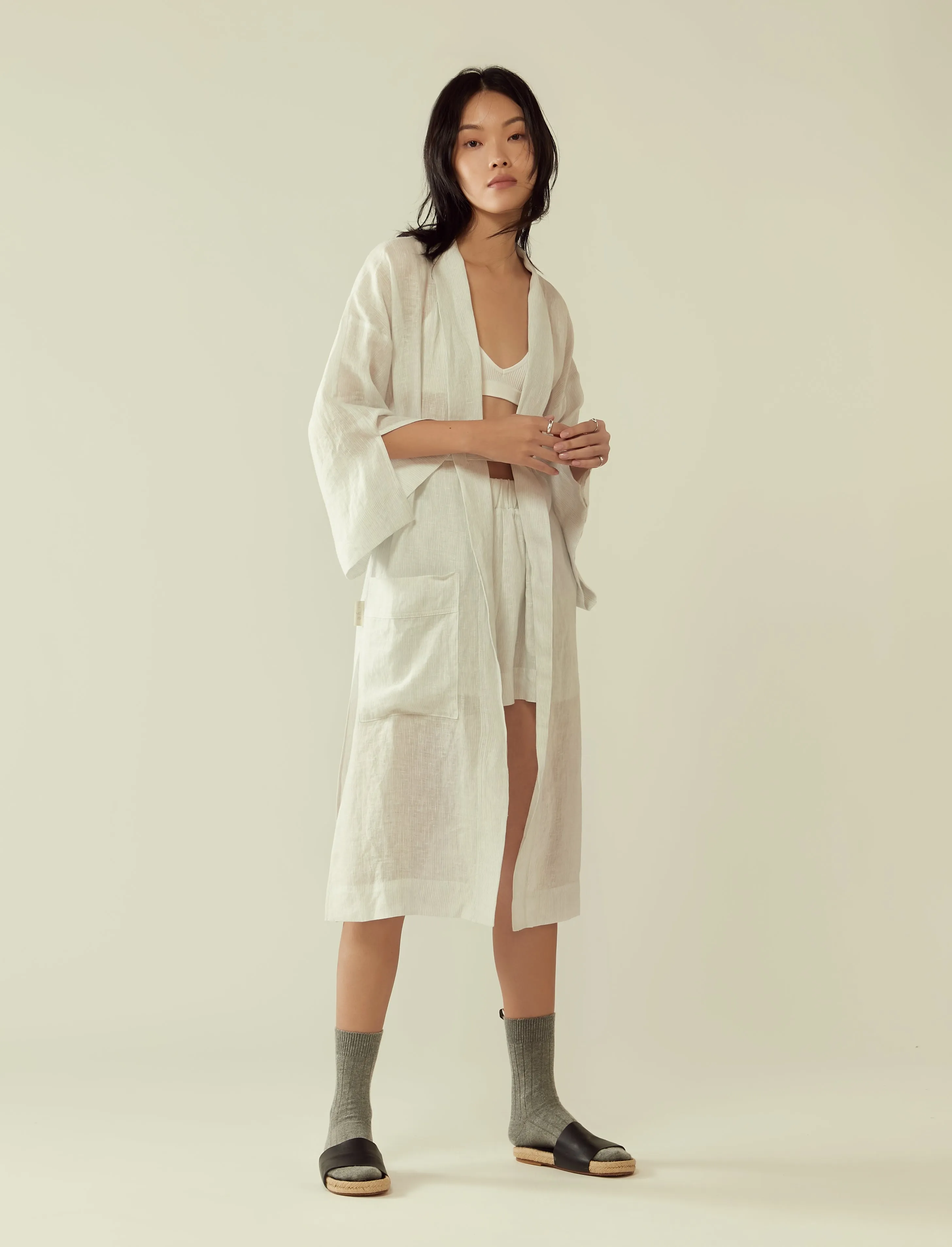 belted lounge robe