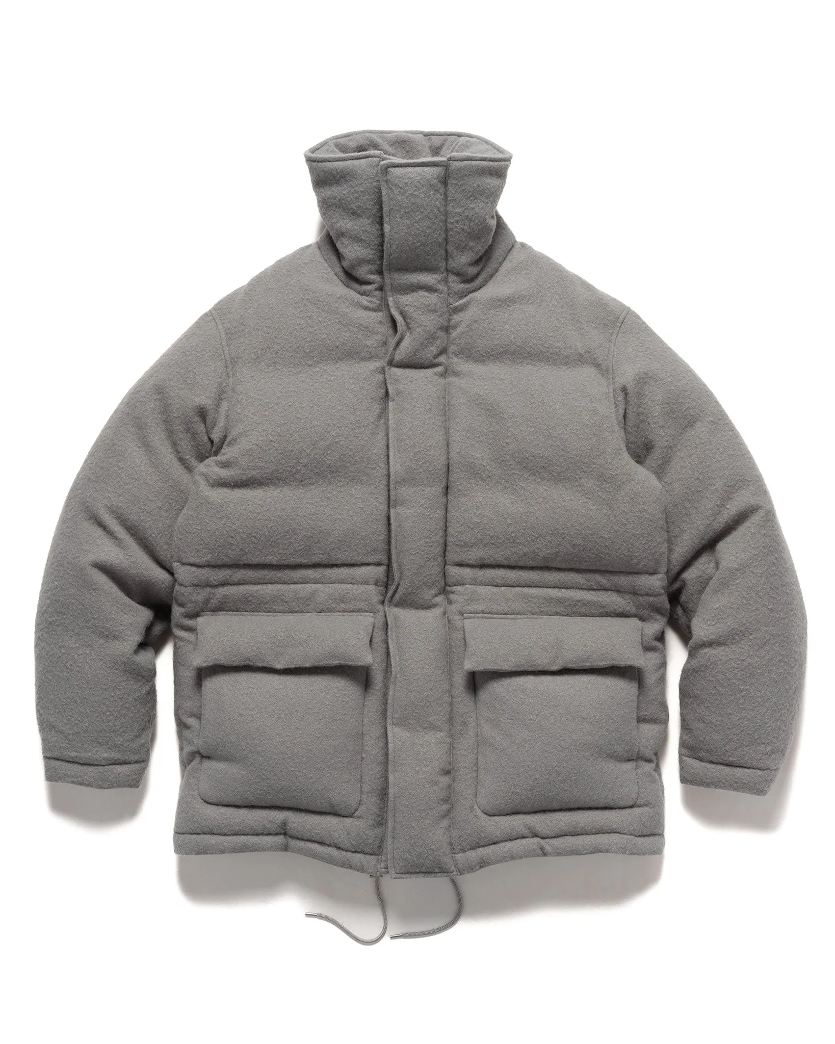 Brushed Alpaca Wool Down Blouson Light Gray