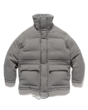 Brushed Alpaca Wool Down Blouson Light Gray