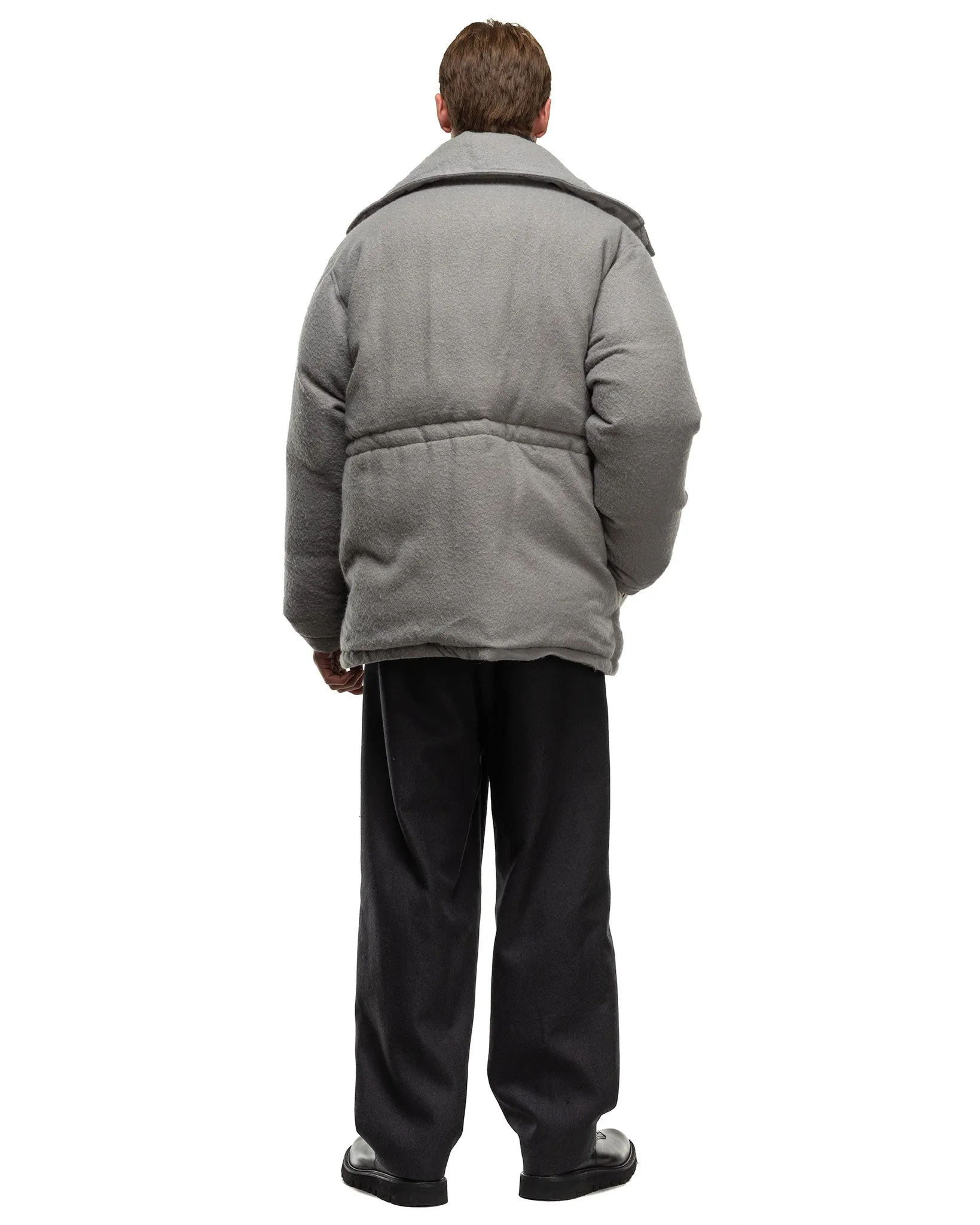 Brushed Alpaca Wool Down Blouson Light Gray