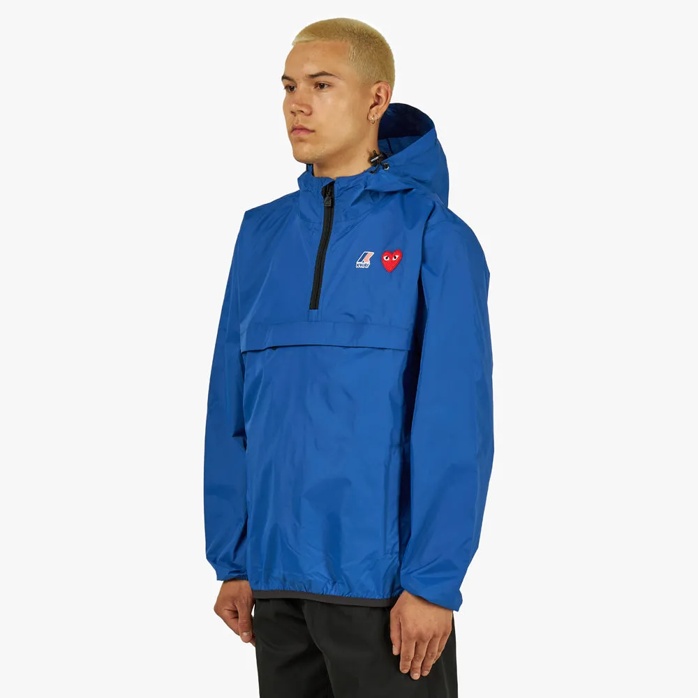 COMME des GARCONS PLAY K-WAY Hoddie Half Zip / Blue