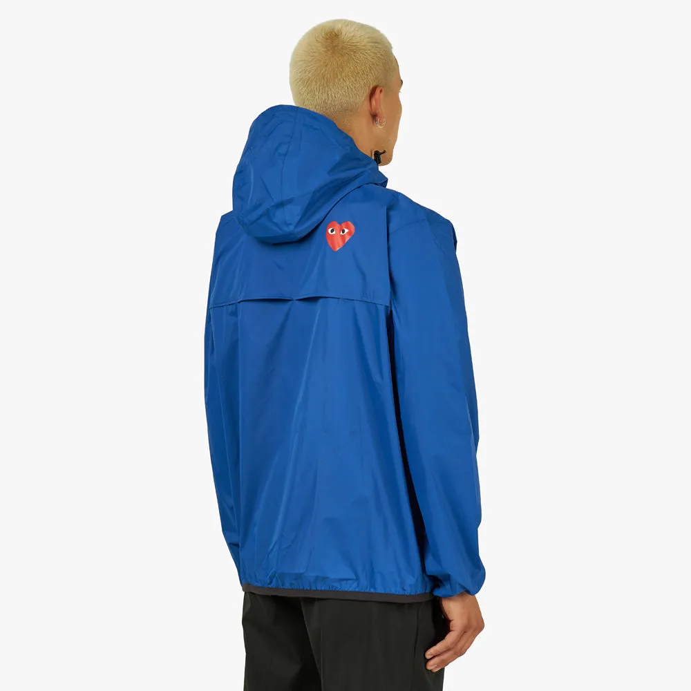 COMME des GARCONS PLAY K-WAY Hoddie Half Zip / Blue
