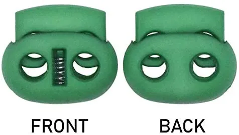 Cord Lock Cord Stop Tightener Lace Locking End Two Hole Fastener for Drawstrings, Shoelaces, Bow Cord, Bungee Cord