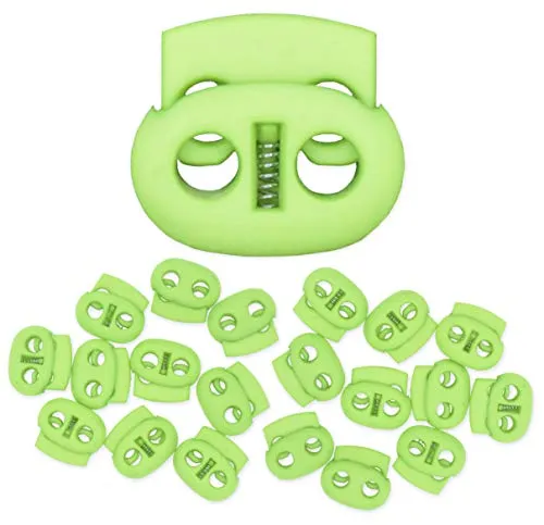 Cord Lock Cord Stop Tightener Lace Locking End Two Hole Fastener for Drawstrings, Shoelaces, Bow Cord, Bungee Cord