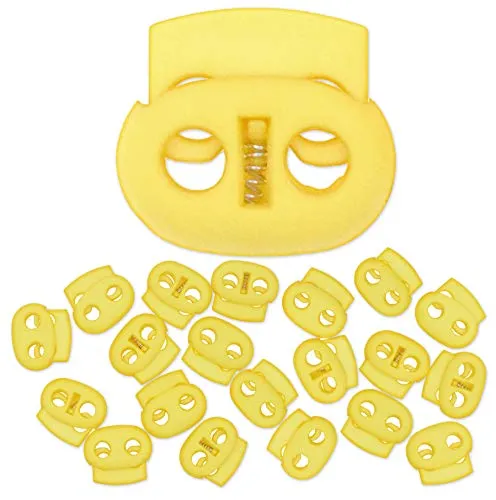 Cord Lock Cord Stop Tightener Lace Locking End Two Hole Fastener for Drawstrings, Shoelaces, Bow Cord, Bungee Cord