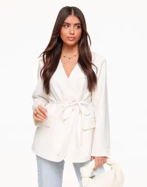 Creme Oversized Wikkel - Blazer