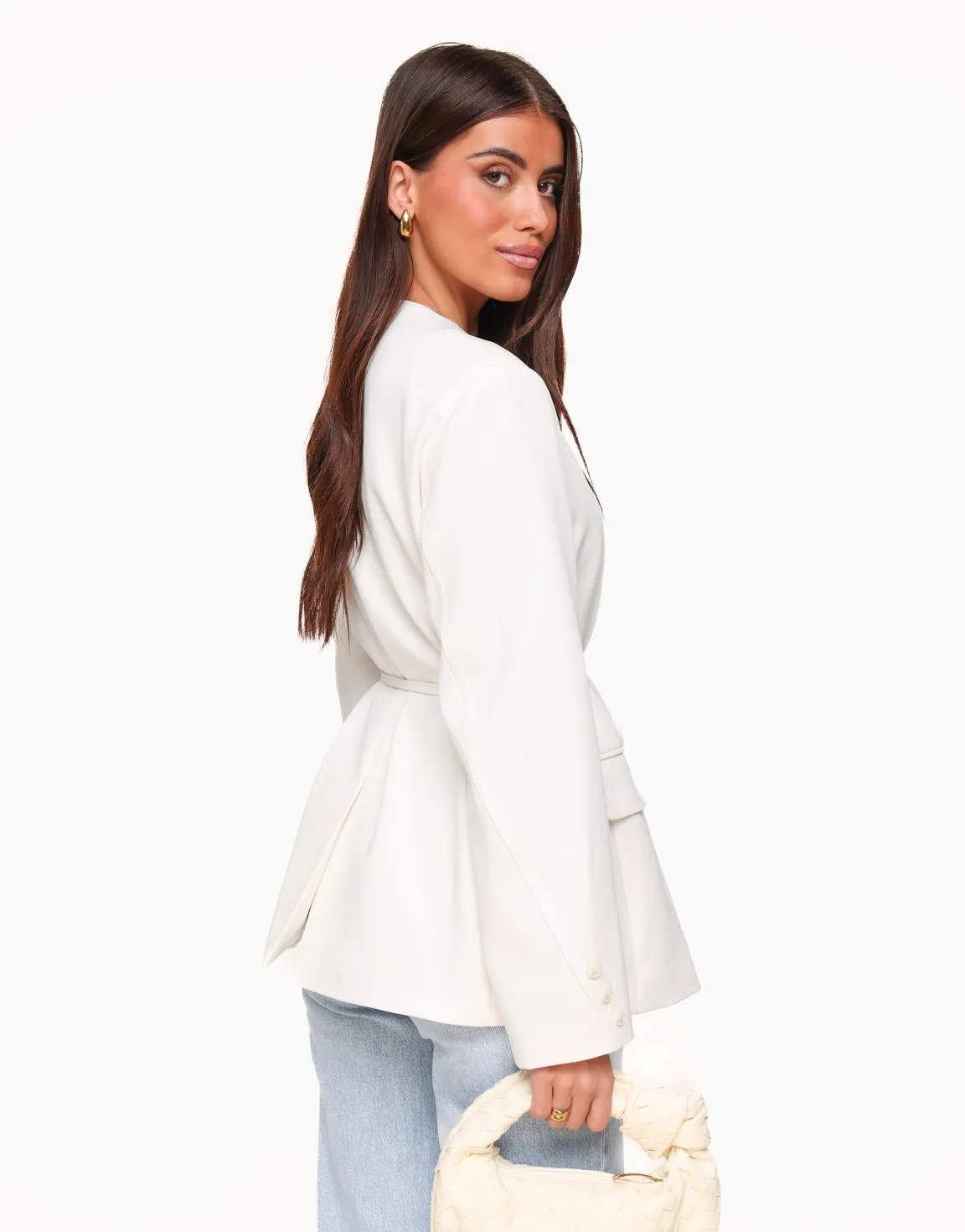 Creme Oversized Wikkel - Blazer