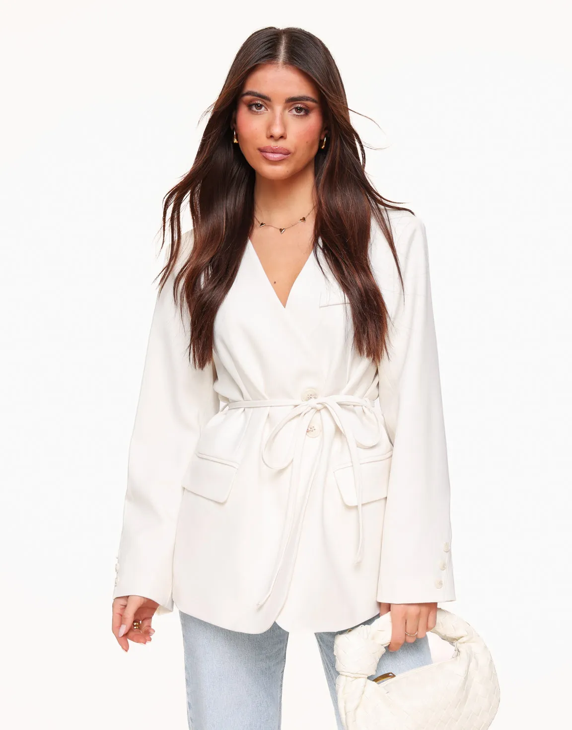 Creme Oversized Wikkel - Blazer