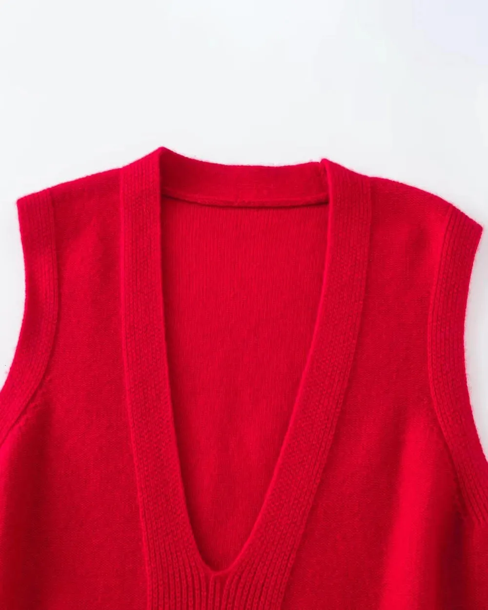 Deep V Neck Cashmere Vest
