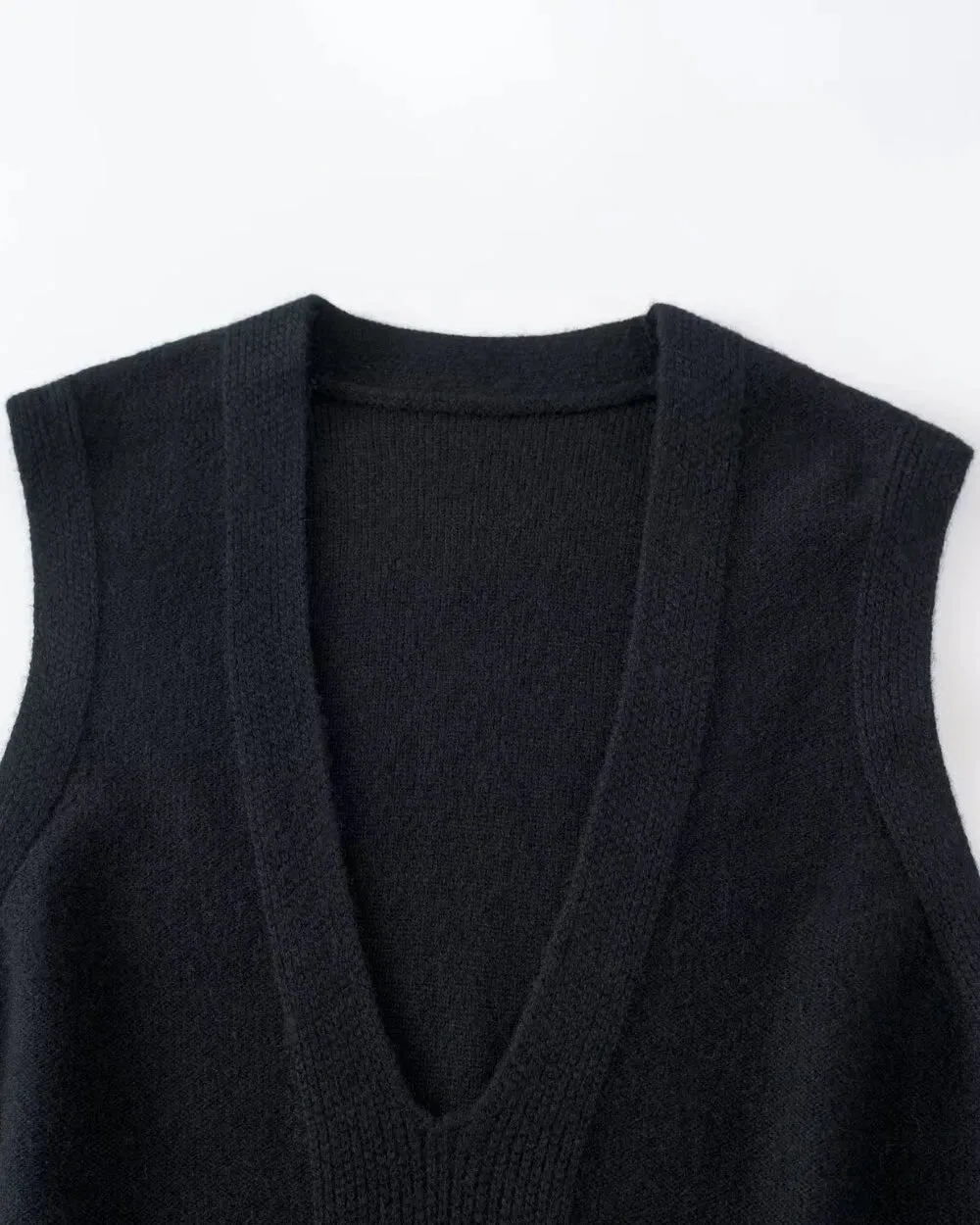 Deep V Neck Cashmere Vest
