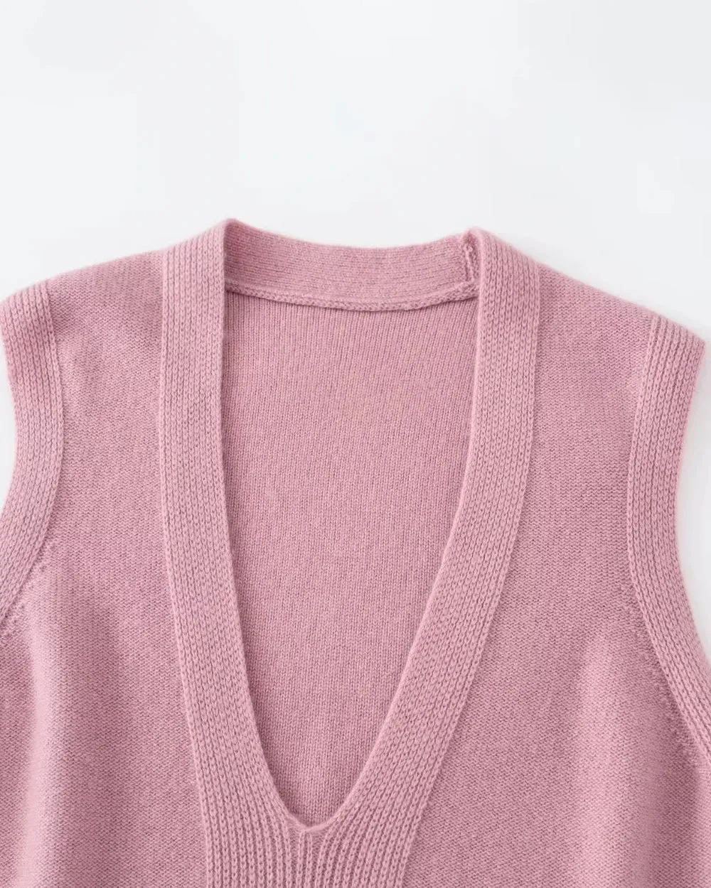 Deep V Neck Cashmere Vest