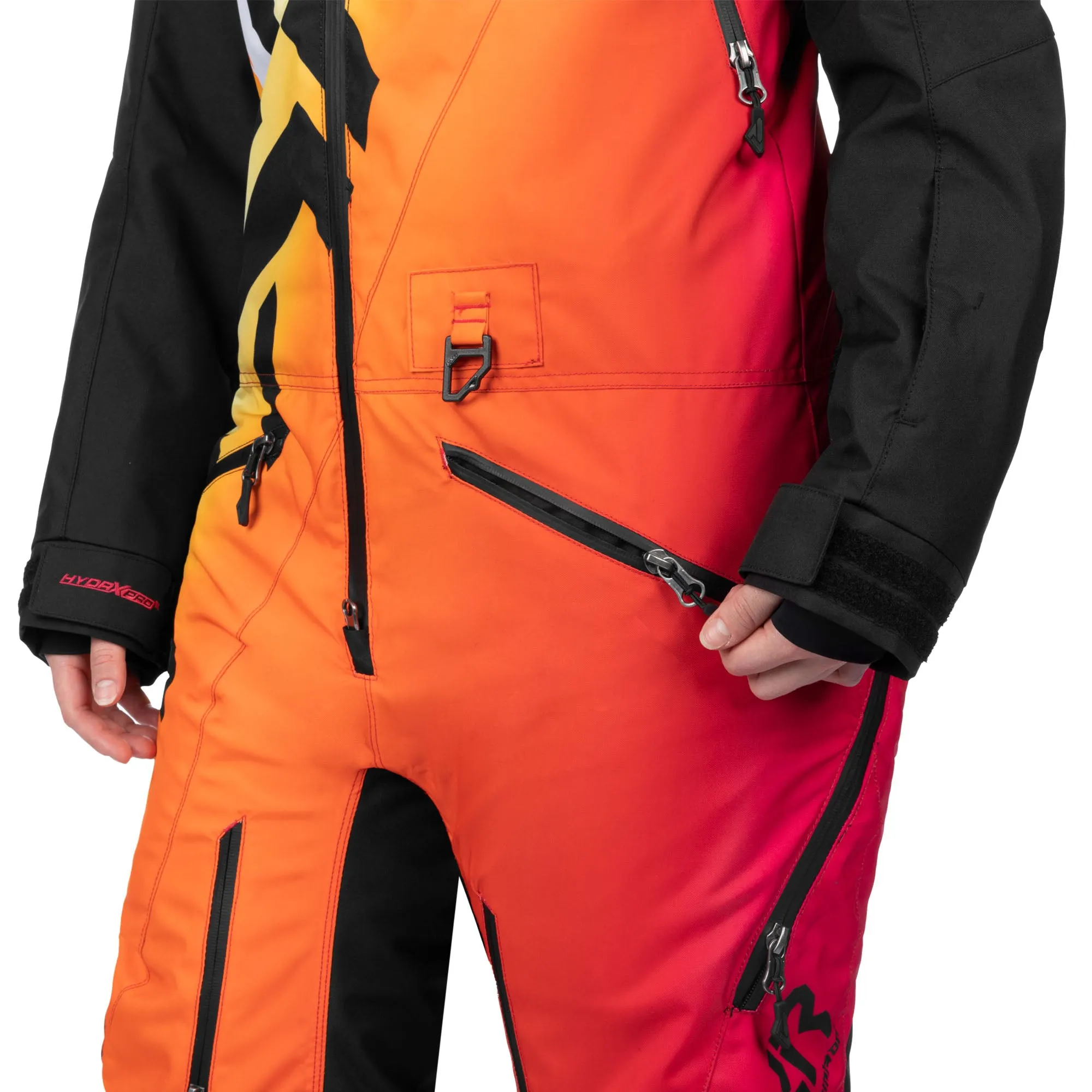 FXR CX Lite Snowmobile Monosuit Black/Sunrise Orange