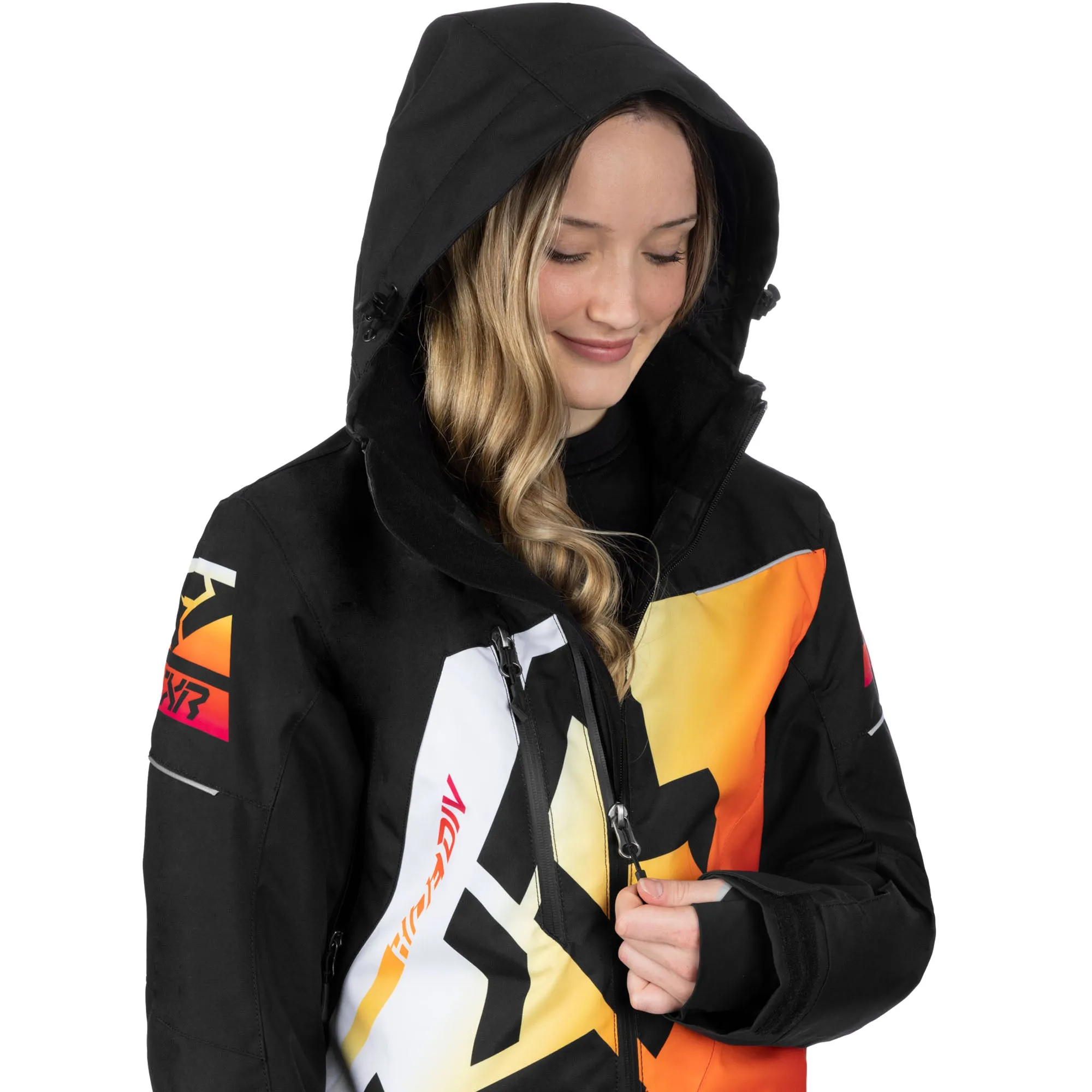 FXR CX Lite Snowmobile Monosuit Black/Sunrise Orange