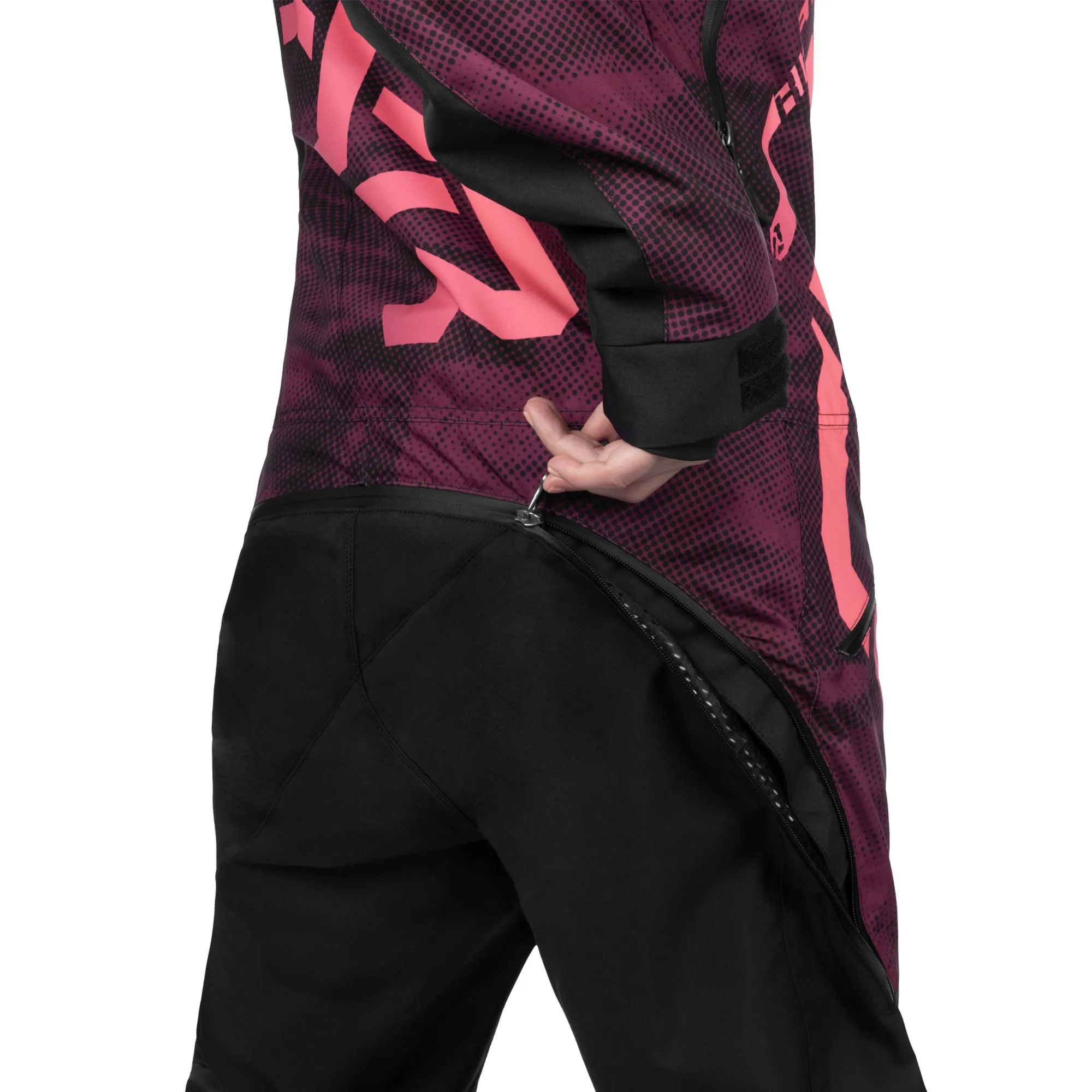 FXR CX Lite Snowmobile Monosuit Merlot Haze/Melon Red