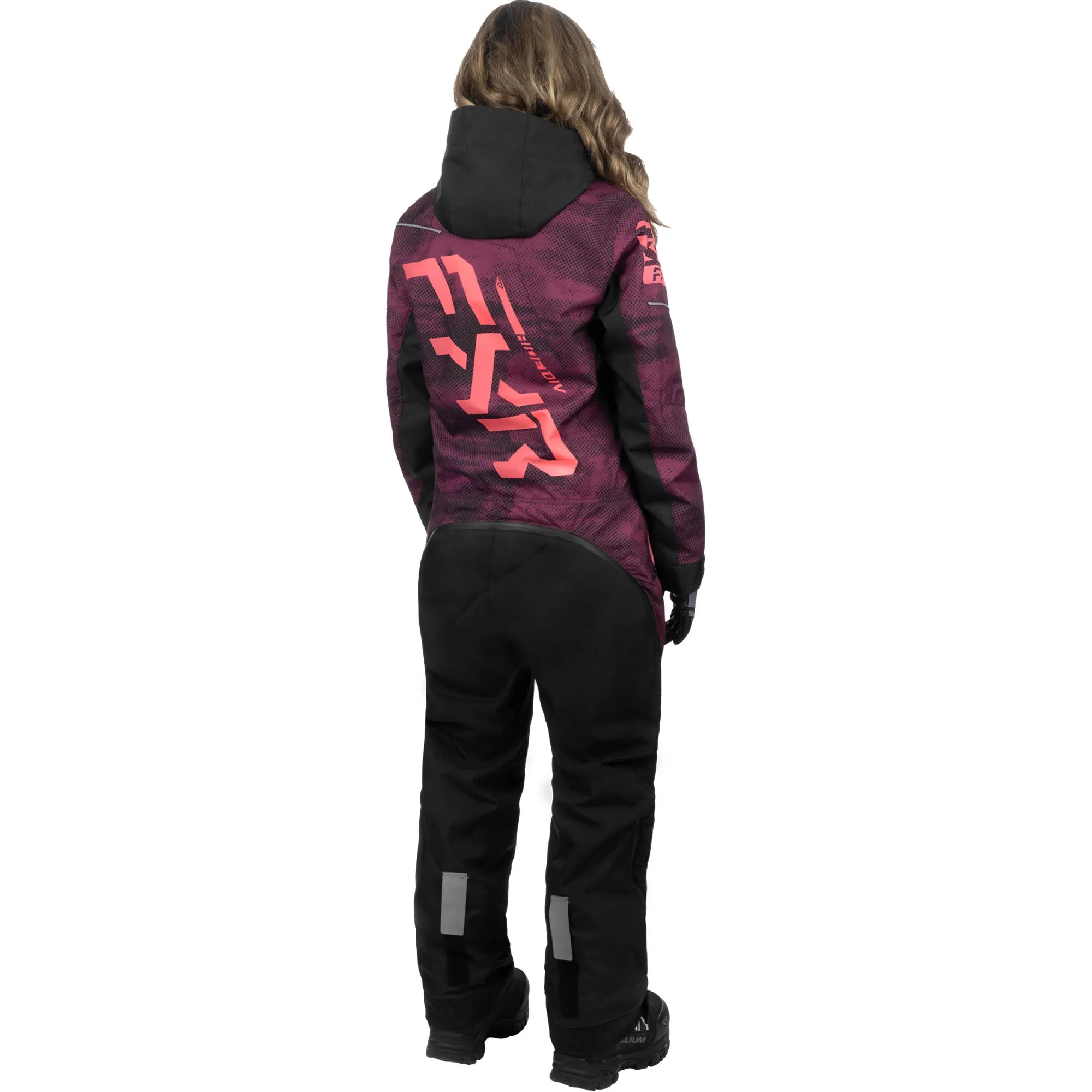 FXR CX Lite Snowmobile Monosuit Merlot Haze/Melon Red