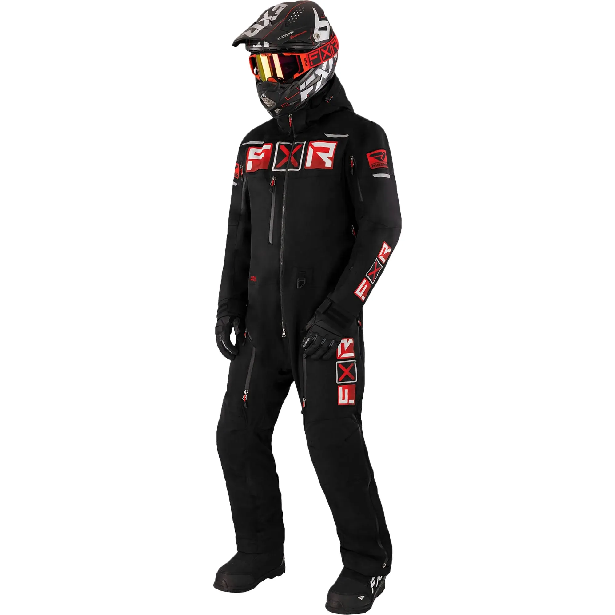 FXR Mens Maverick Lite Snowmobile Monosuit Black/Red