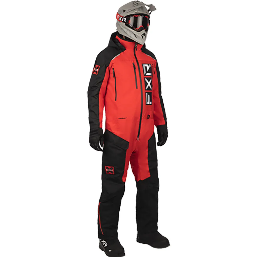 FXR Mens Recruit Lite Snowmobile Monosuit Black/Red