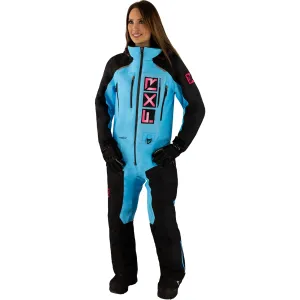FXR Womens Recruit F.A.S.T. Insulated Monosuit Sky Blue/Electric Pink