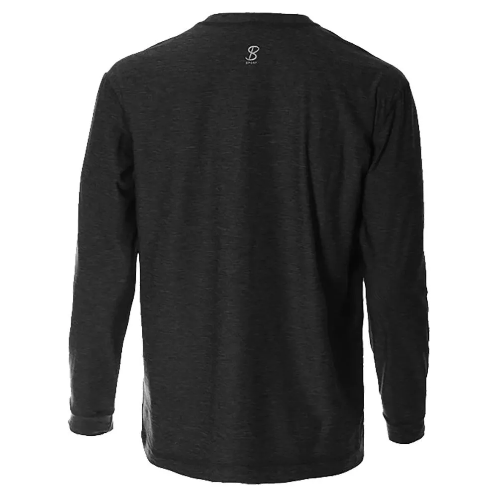 Men's SB Sport Classic Fit Long Sleeve Tennis Crew Black