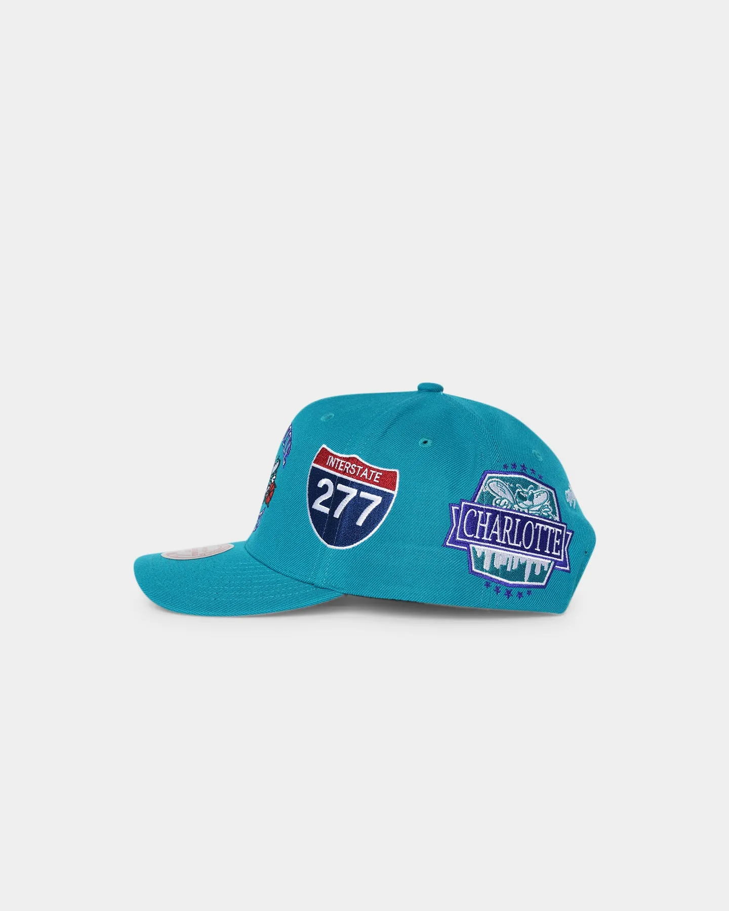 Mitchell & Ness Charlotte Hornets 'Highway' Pro Crown Snapback Dark Teal
