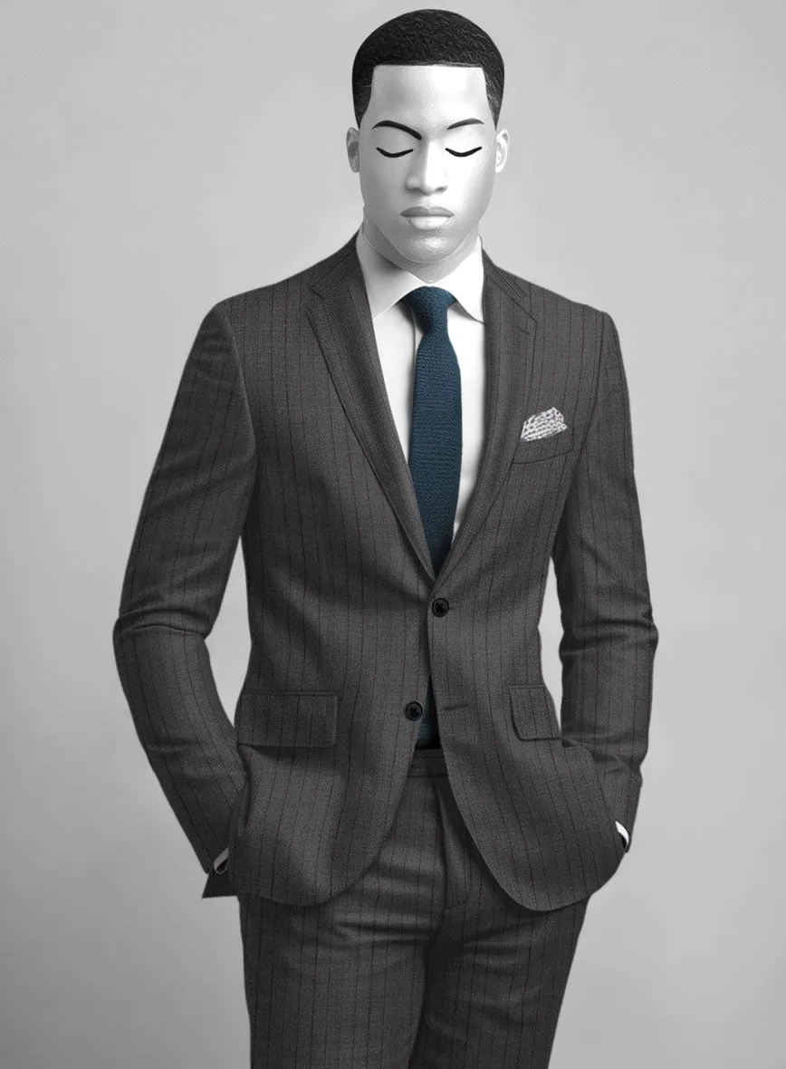 Napolean Calipso Stripe Gray Wool Jacket