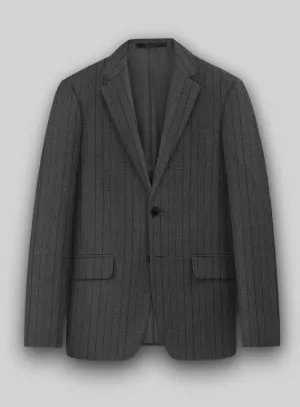 Napolean Calipso Stripe Gray Wool Jacket