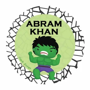 Personalised Hulk Waterproof Stickers (Round)