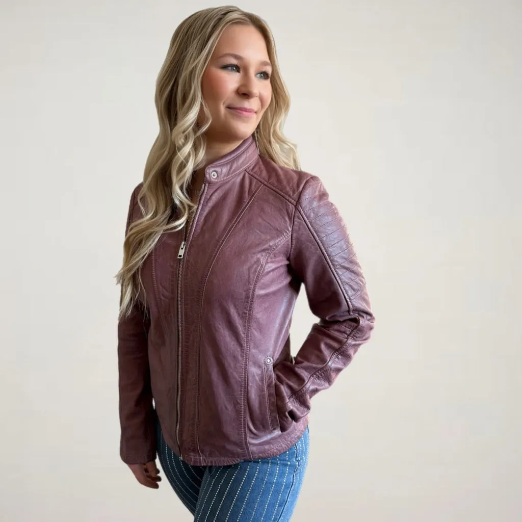 Scully Lavender Leather Jacket