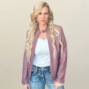 Scully Lavender Leather Jacket