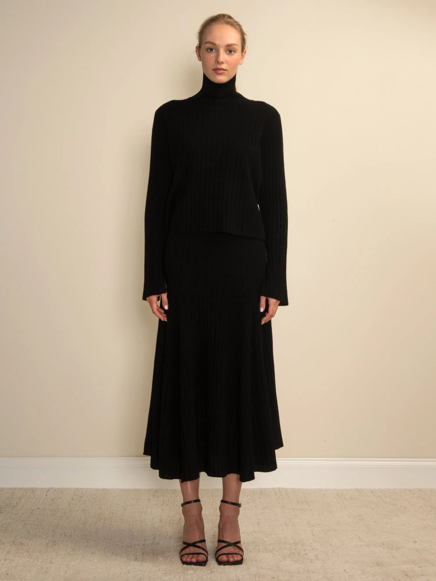 Turtleneck Rib Sweater_Black