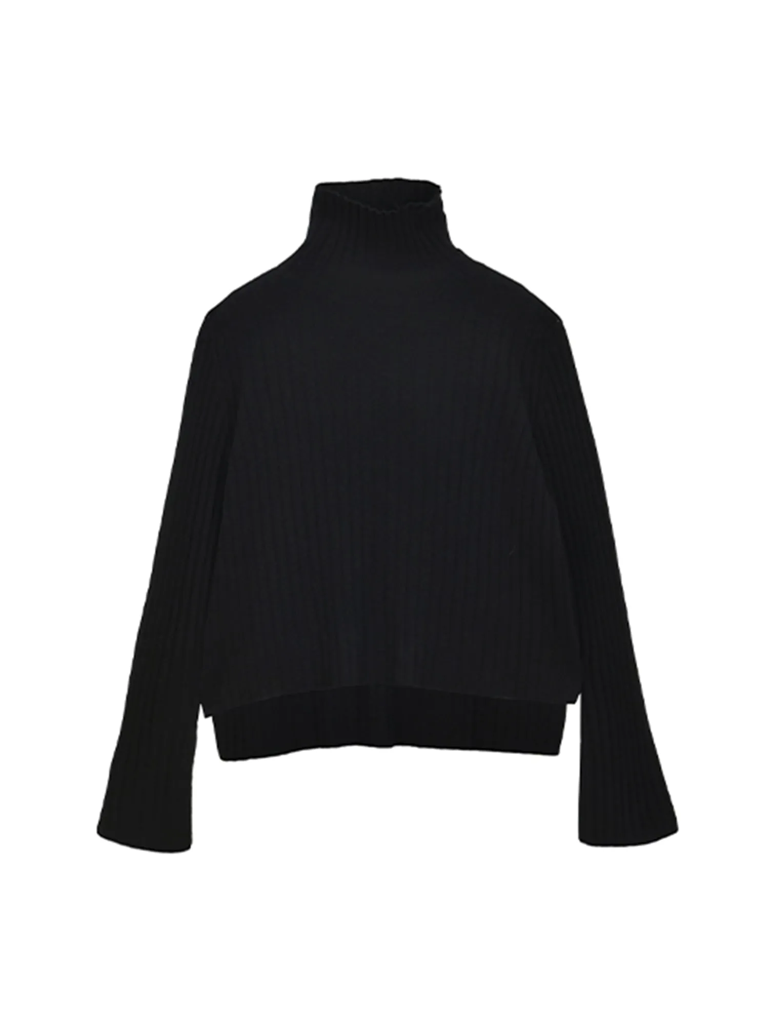 Turtleneck Rib Sweater_Black
