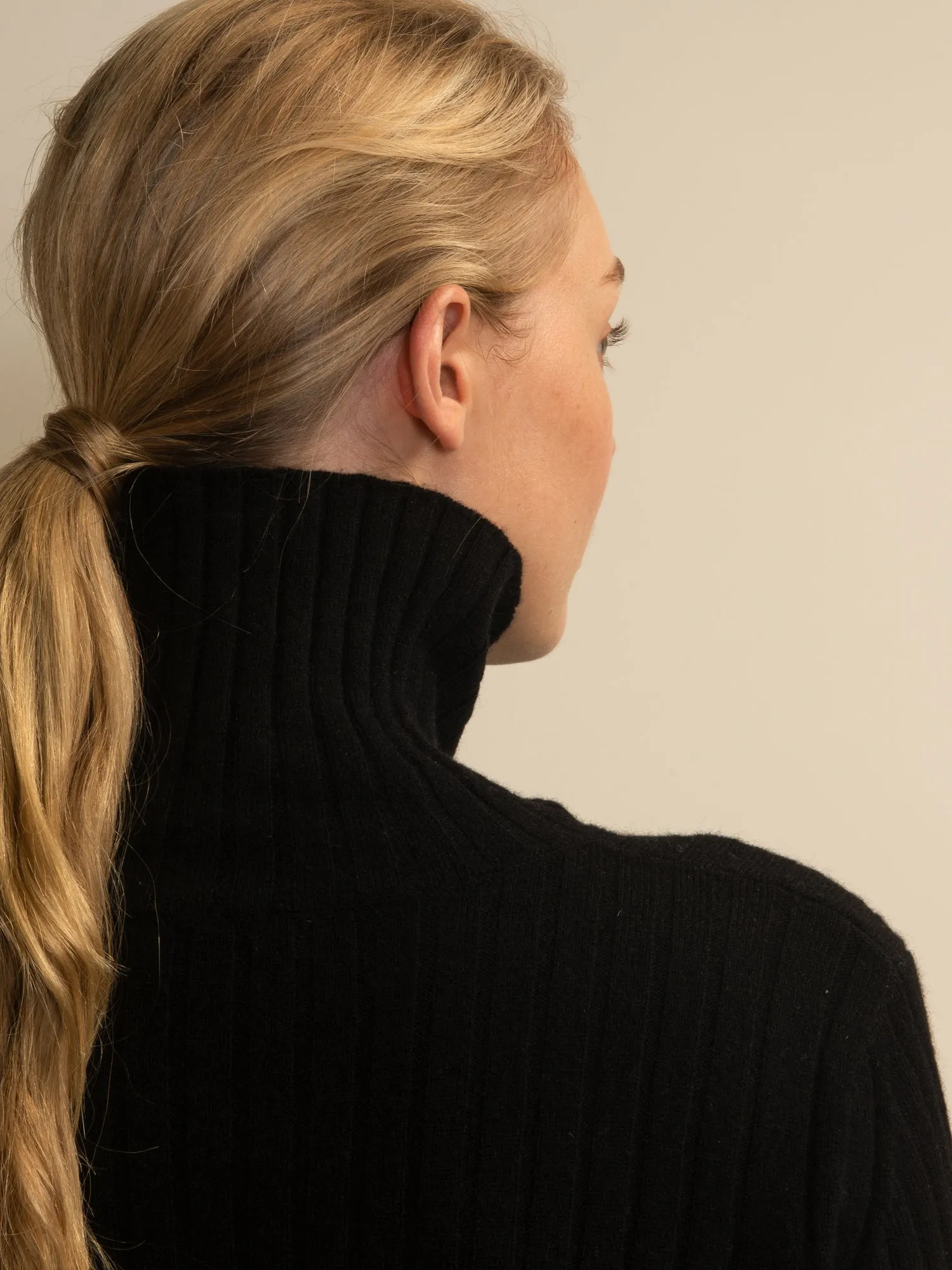 Turtleneck Rib Sweater_Black