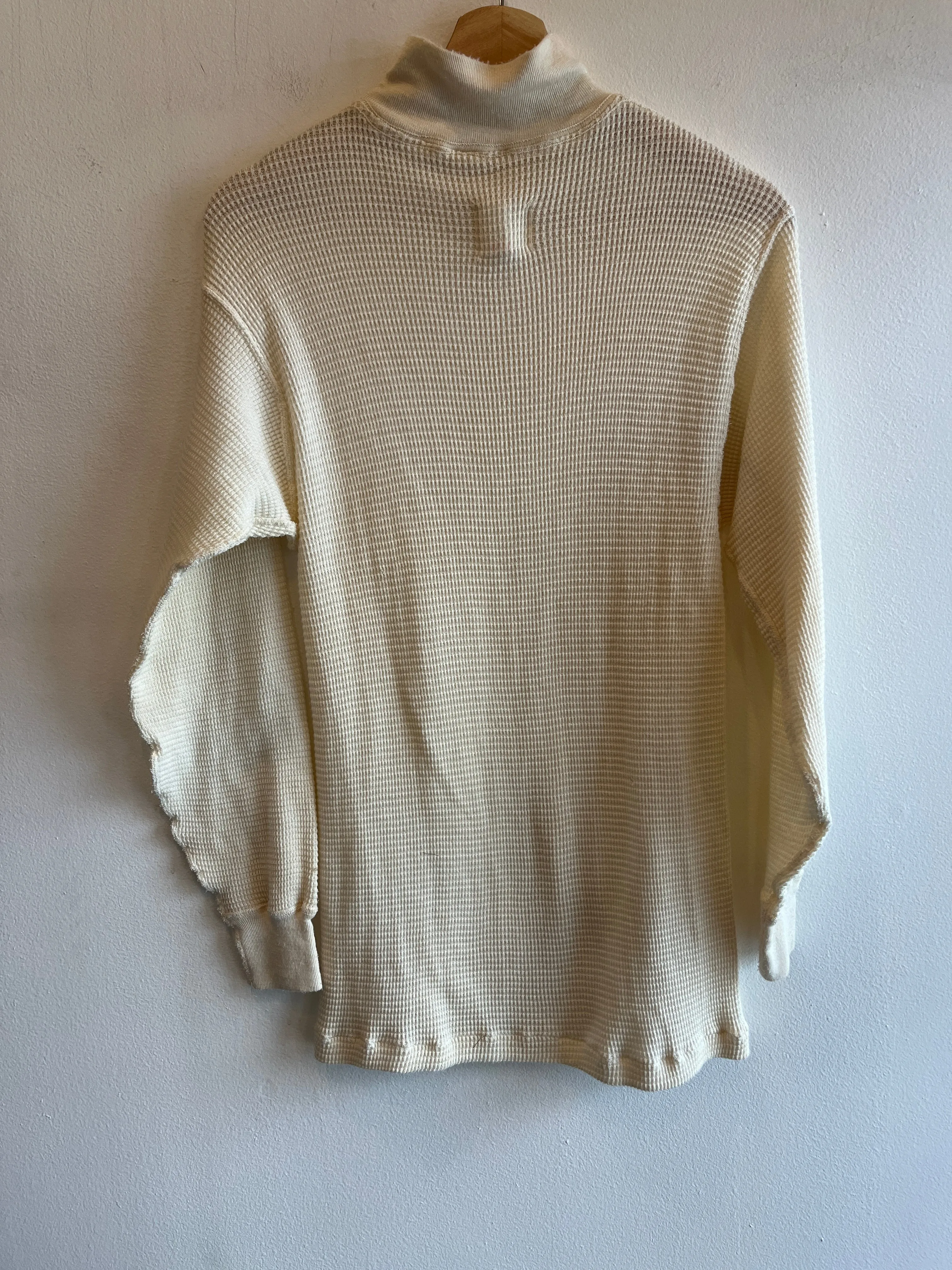 Vintage 1980s Military Issue Turtleneck Thermal Shirt
