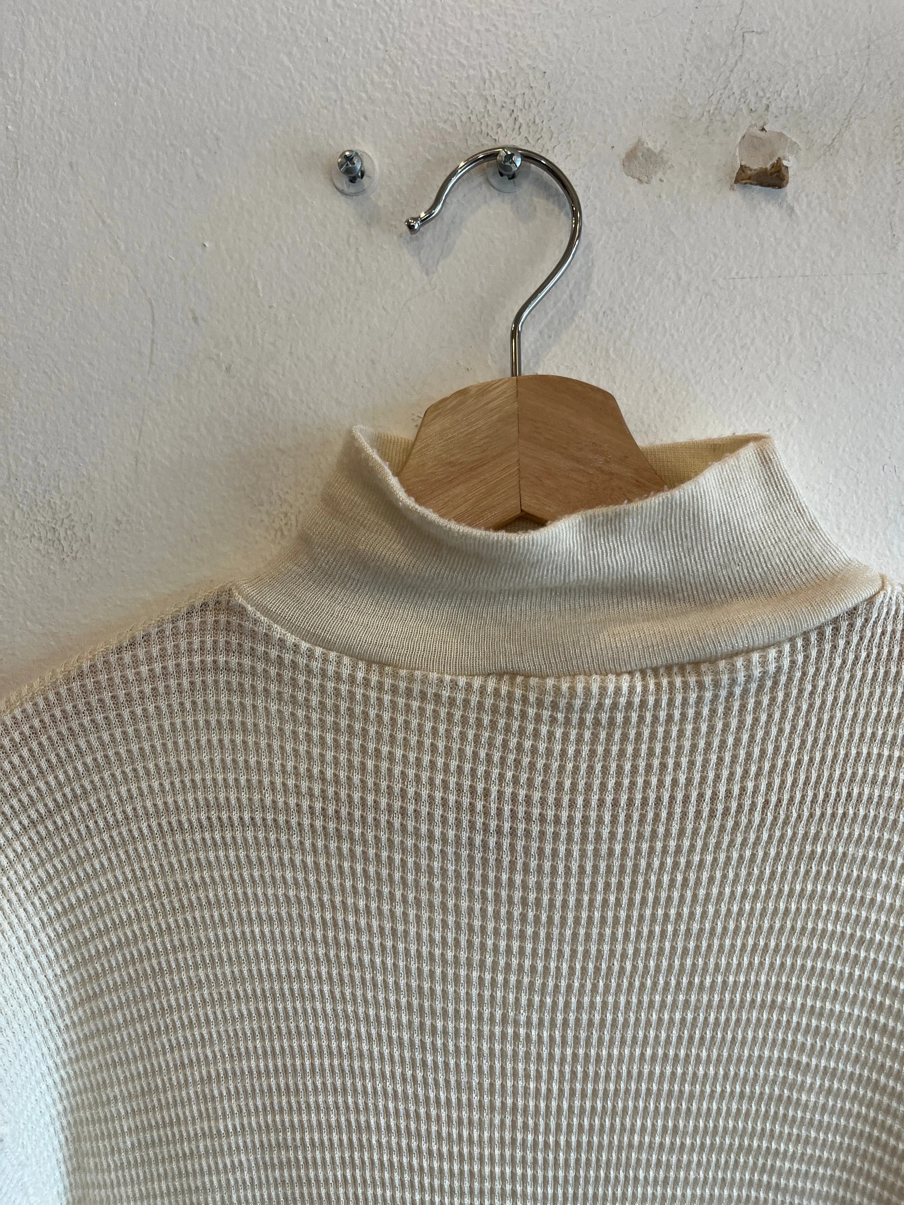 Vintage 1980s Military Issue Turtleneck Thermal Shirt