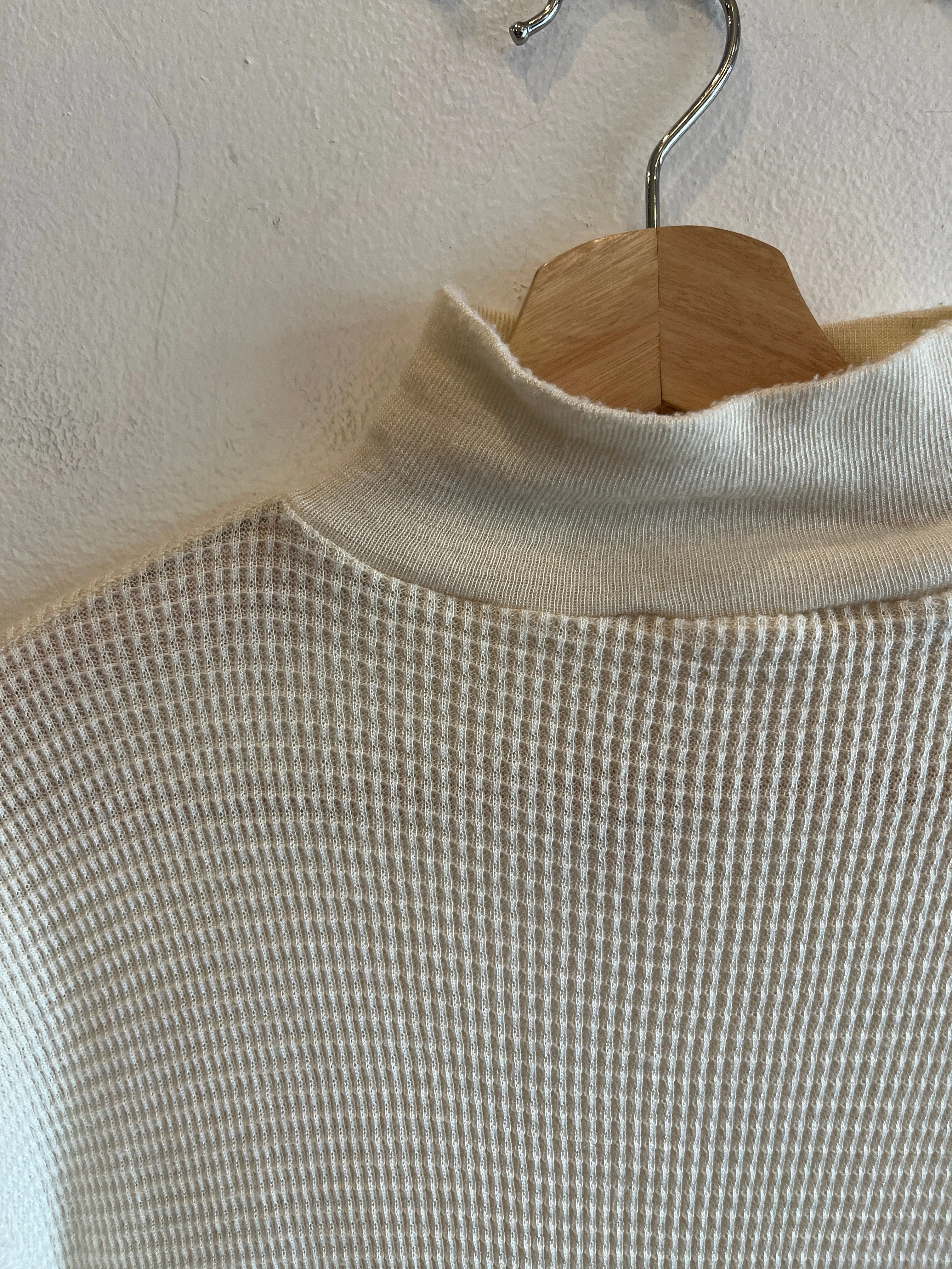 Vintage 1980s Military Issue Turtleneck Thermal Shirt