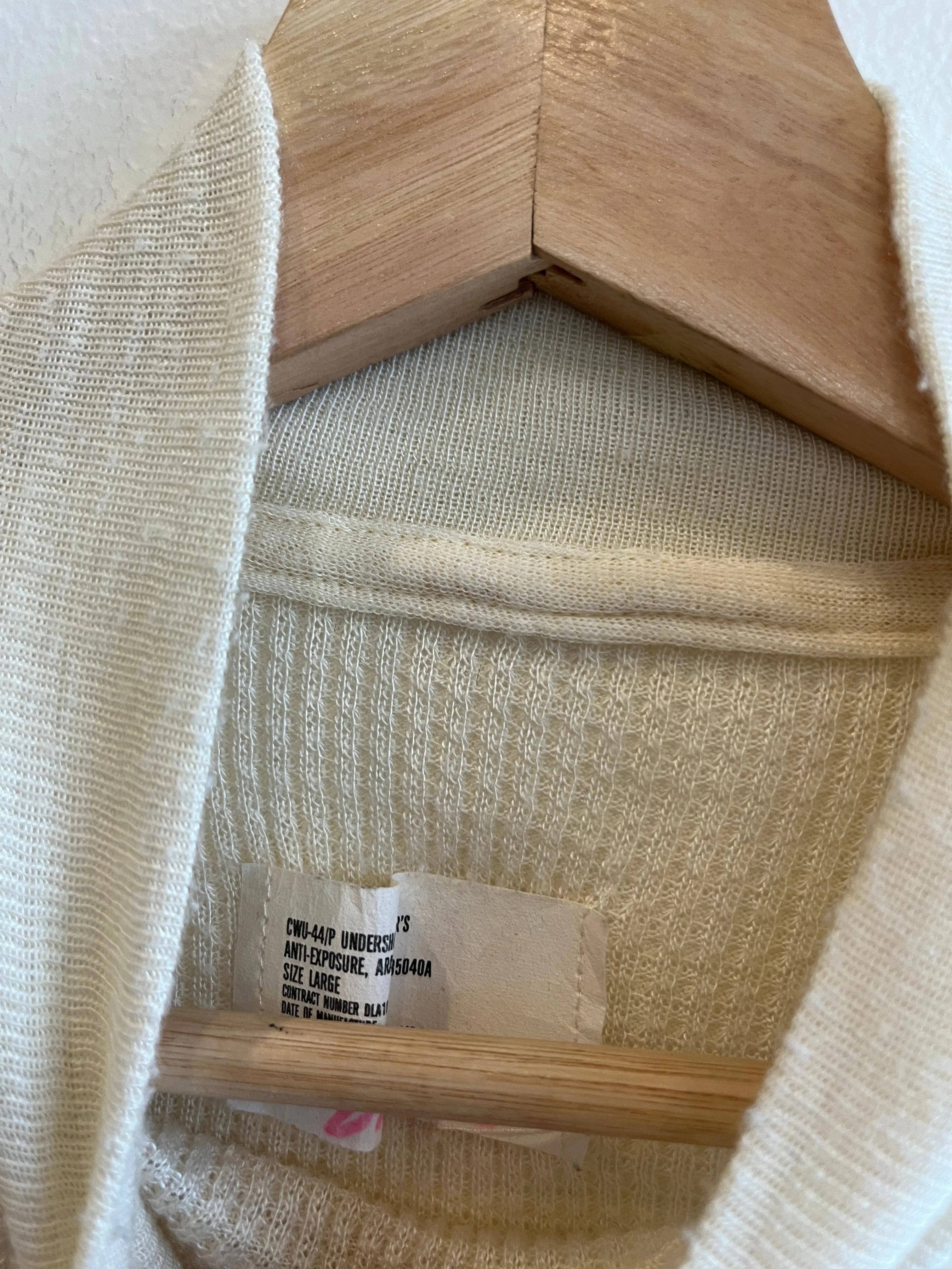 Vintage 1980s Military Issue Turtleneck Thermal Shirt