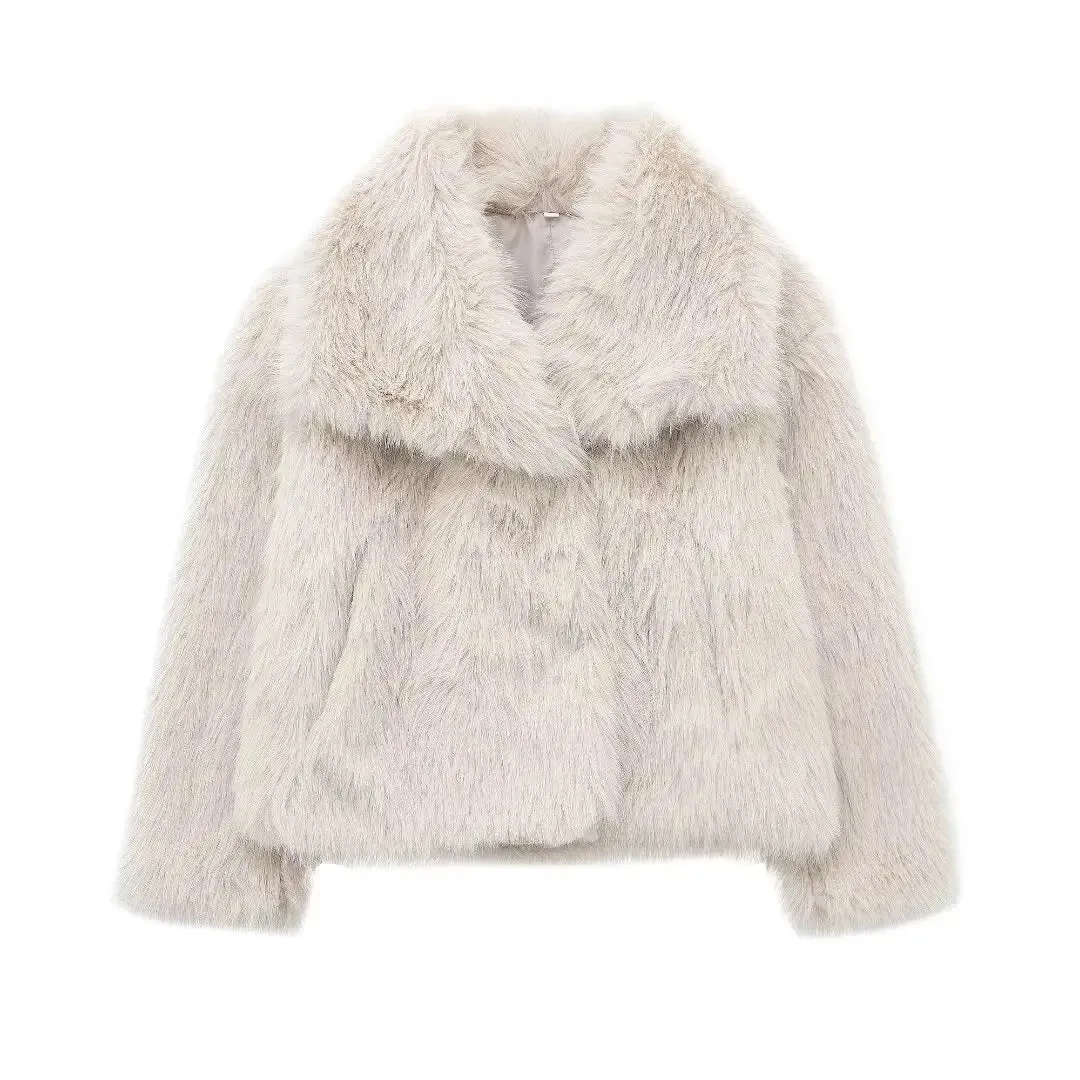 Vintage 2024 Women Faux Fur Jacket