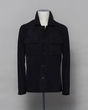 Werner Christ Suede Jacket - Dark Blue