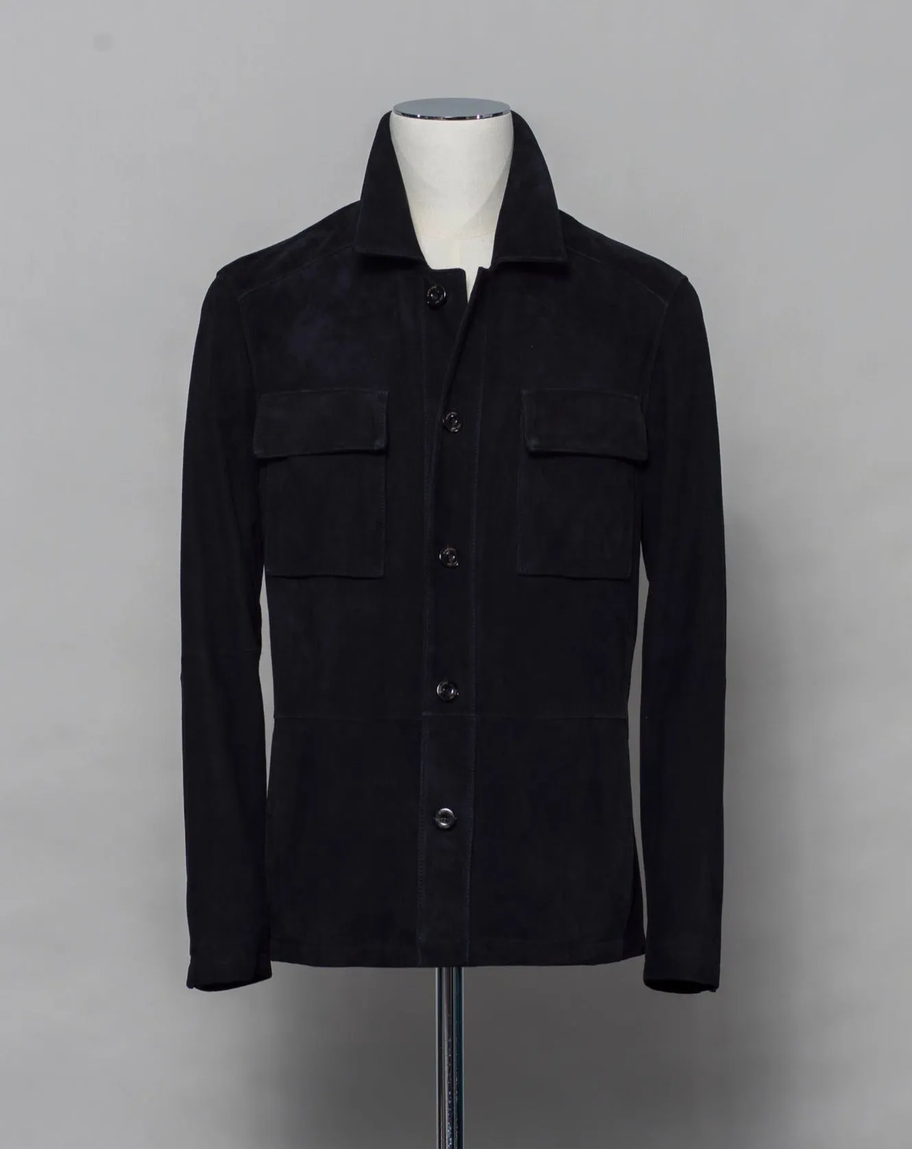 Werner Christ Suede Jacket - Dark Blue