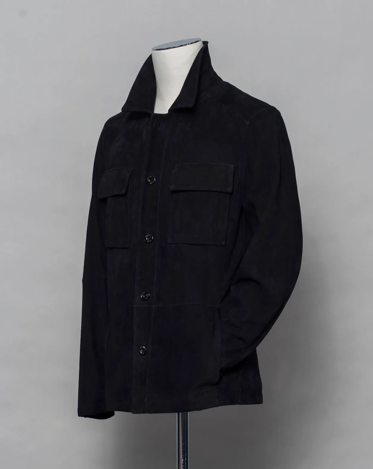 Werner Christ Suede Jacket - Dark Blue