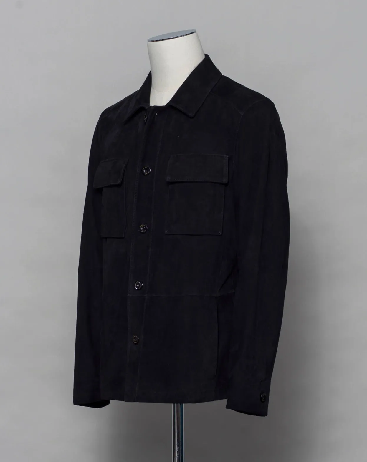 Werner Christ Suede Jacket - Dark Blue