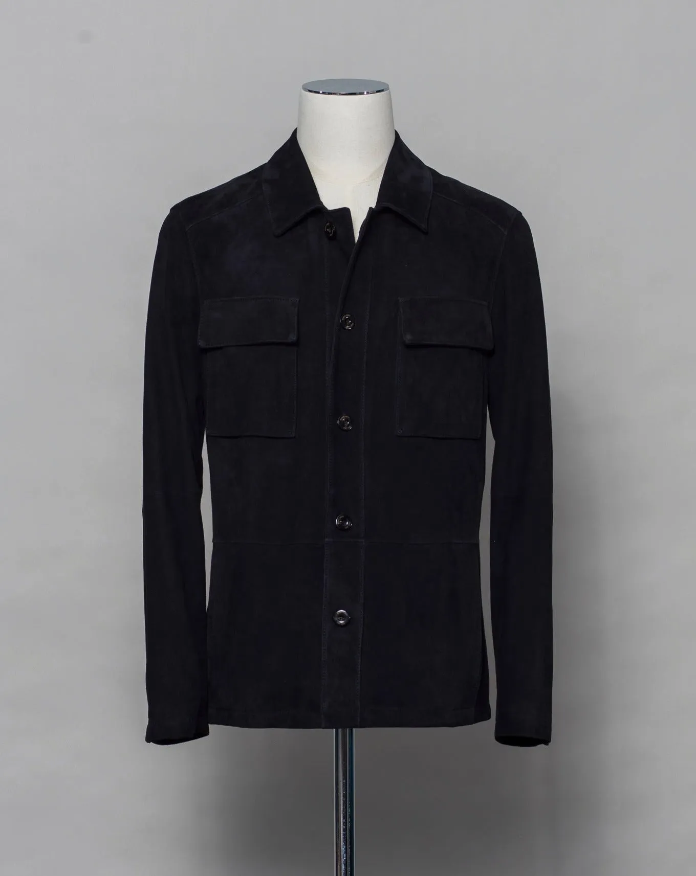Werner Christ Suede Jacket - Dark Blue
