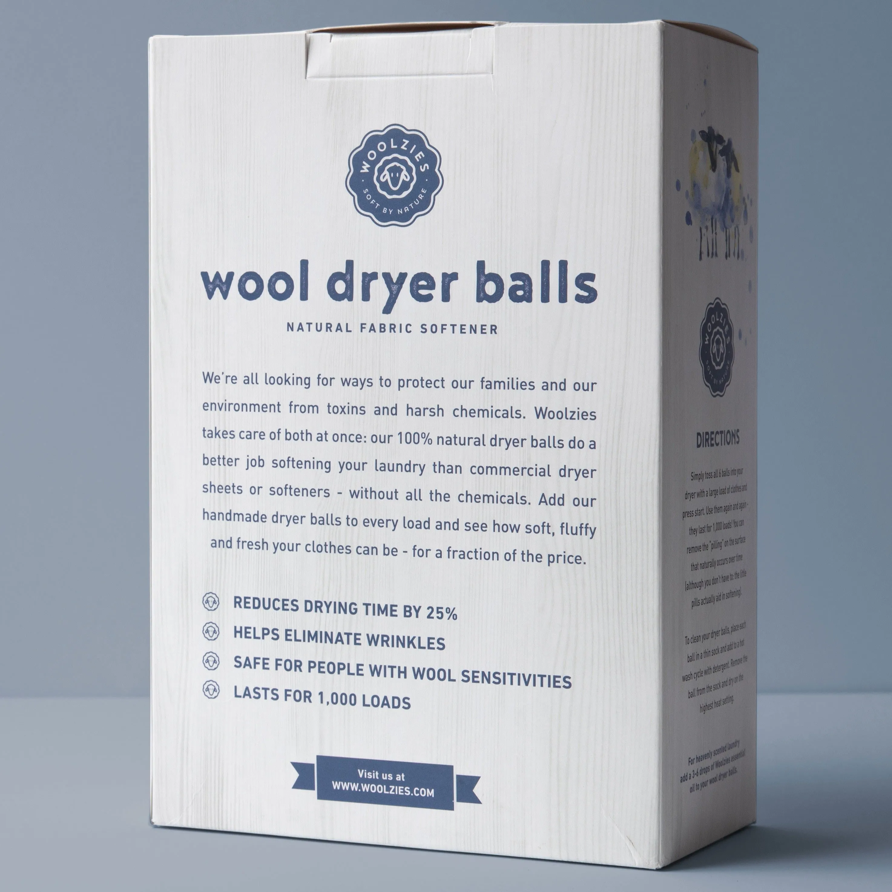 Wool Dryer Balls Set of 6   3 Essential Oils